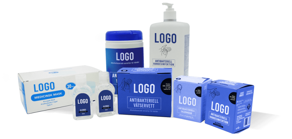 Promotional disinfection products custom branded with your printed logo & message